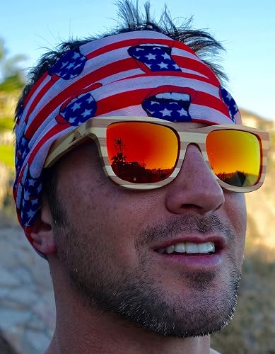Sunga Life Loudmouth Patriot American Flag USA Headband Bandana in